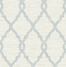 Teal and Cream Lattice on String wallpaper